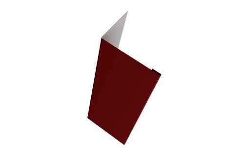 Нащельник (для калиток и ворот) 25х35 жалюзи Milan 0,45 PE с пленкой RAL 3005 красное вино (L1,68)