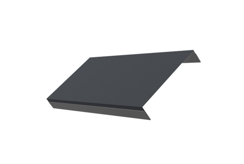 Ламель обратная 125 Texas 0,5 Atlas с пленкой RAL 7016 антрацитово-серый (для калиток и ворот)