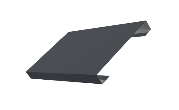 Ламель лицевая 125 Texas 0,5 Atlas с пленкой RAL 7016 антрацитово-серый (для калиток и ворот)