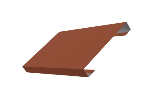 Ламель лицевая 125 Texas 0,5 Atlas с пленкой RAL 8004 терракота (для калиток и ворот)