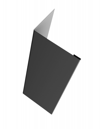 Нащельник (для калиток и ворот) 25х35 жалюзи Milan 0,5 PurPro Matt 275 RAL 7024 мокрый асфальт (L1,68)