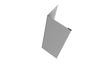 Нащельник (для калиток и ворот) 25х35 жалюзи Milan 0,45 PE с пленкой RAL 7004 сигнальный серый (L1,68)