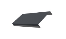 Ламель лицевая 150 жалюзи Texas 0,5 Satin Мatt RAL 7024 мокрый асфальт (для калиток и ворот)