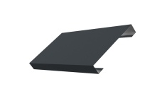 Ламель лицевая 125 Texas 0,45 PE RAL 7024 мокрый асфальт (для калиток и ворот)