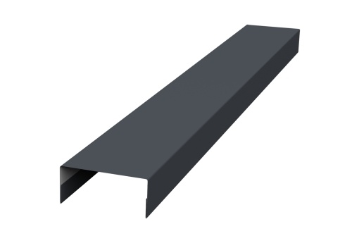 Крышка 30х15 жалюзи Texas 0,45 PE-Double с пленкой RAL 7024 мокрый асфальт