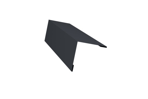 Планка завершающая 50х50 жалюзи Milan 0,5 GreenCoat Pural BT, matt RR 23 темно-серый (RAL 7024 мокрый асфальт)