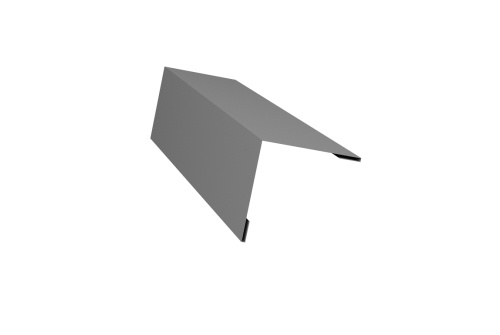 Планка завершающая 50х50 жалюзи Milan 0,45 PE с пленкой RAL 9006 бело-алюминиевый