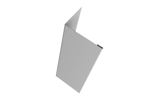 Нащельник (для калиток и ворот) 25х35 жалюзи Milan 0,5 Satin с пленкой RAL 9006 бело-алюминиевый (L1,68)