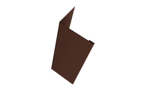 Нащельник (для калиток и ворот) 25х35 жалюзи Milan 0,45 PE с пленкой RAL 8017 шоколад (L1,68)