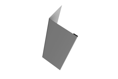 Нащельник (для калиток и ворот) 25х35 жалюзи Milan 0,45 PE с пленкой RAL 7005 мышино-серый (L1,68)