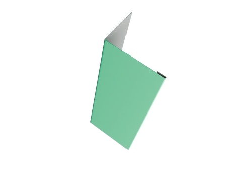 Нащельник (для калиток и ворот) 25х35 жалюзи Milan 0,45 PE с пленкой RAL 6019 бело-зеленый (L1,68)