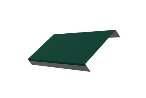 Ламель обратная 125 Texas 0,5 Atlas с пленкой RAL 6005 зеленый мох (для калиток и ворот)