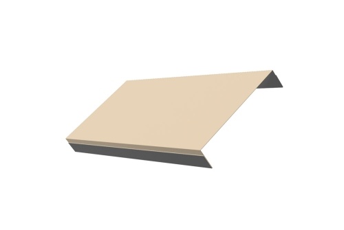 Ламель обратная 125 жалюзи Texas 0,45 PE RAL 1015 светлая слоновая кость