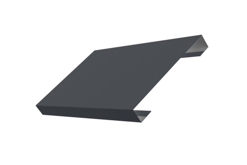 Ламель лицевая 150 жалюзи Texas 0,5 Satin с пленкой RAL 7024 мокрый асфальт (для калиток и ворот)