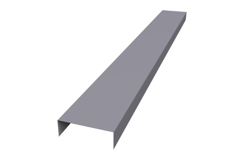 Декоративная накладка прямая жалюзи Texas 0,7 PE с пленкой RAL 7004 сигнальный серый