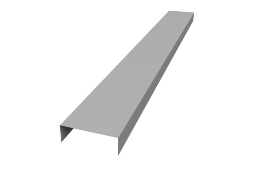 Декоративная накладка прямая жалюзи Texas 0,5 Satin с пленкой RAL 9006 бело-алюмииевый