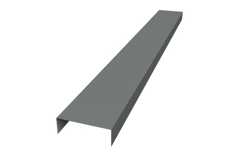 Декоративная накладка прямая жалюзи Texas 0,45 PE с пленкой RAL 7005 мышино-серый