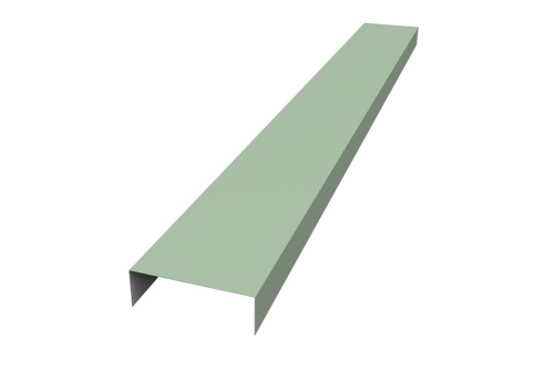 Декоративная накладка прямая жалюзи Texas 0,45 PE с пленкой RAL 6019 бело-зеленый