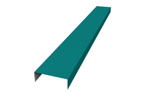 Декоративная накладка прямая жалюзи Texas 0,45 PE с пленкой RAL 5021 водная синь