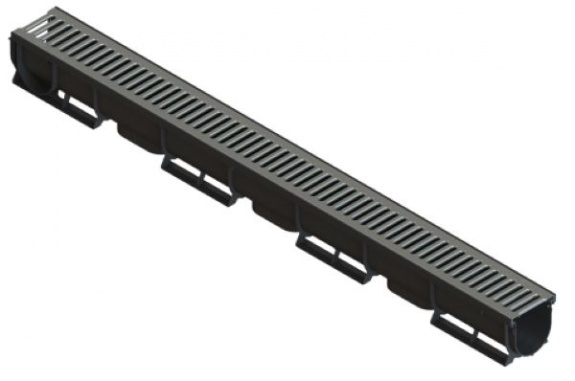 Лоток водоотводный Standartpark ЛВ–07.09.09-ПП с решеткой стальной