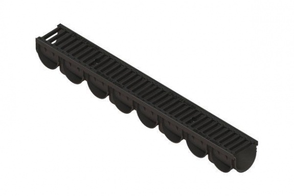 Лоток водоотводный Standartpark 3 DN100 h100 с решеткой щелевой чугунной кл. С250