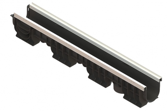 Лоток водоотводный PolyMax Basic DN100 h155 усиленный