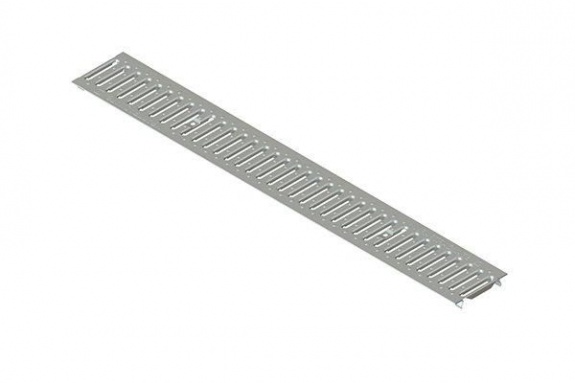 Решетка водоприемная Basic DN100 оцинкованная стальная штампованная щелевая под крепеж