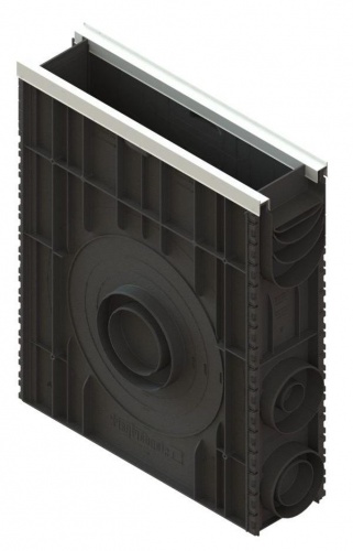 Пескоуловитель сборный PolyMax Basic DN100 h600 с низким бортом усиленный