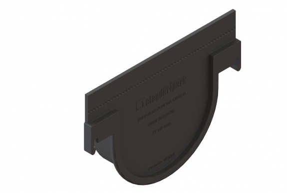 Заглушка глухая пластиковая для лотков водоотводных пластиковых 8020-М/80201-М