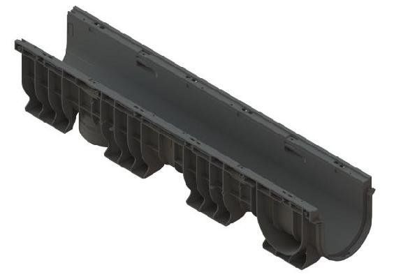 Лоток водоотводный пластиковый PolyMax Basic DN150 h200 усиленный