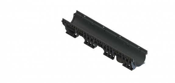 Лоток водоотводный пластиковый PolyMax Basic DN150 h165 с высоким бортом