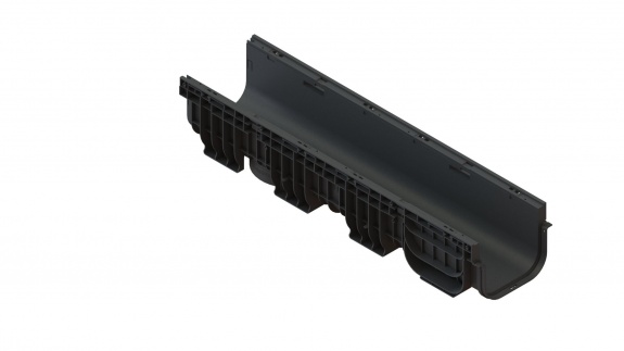 Лоток водоотводный пластиковый PolyMax Basic DN200 h200 усиленный