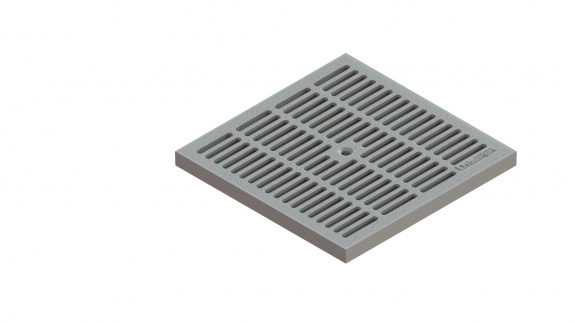 Решетка пластиковая PolyMax Basic к дождеприемнику 300x300 серая кл. А15
