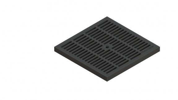 Решетка пластиковая PolyMax Basic к дождеприемнику 300x300 чёрная кл. А15