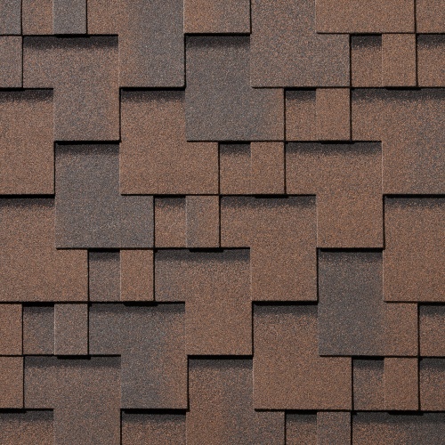 Гибкая черепица Quiet tile Gallery Латунная медь