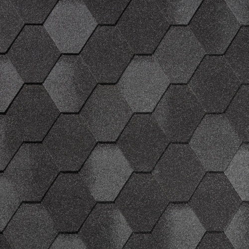 Гибкая черепица Quiet tile Rombica Базальтово серый