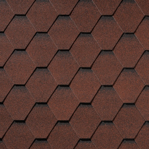 Гибкая черепица Quiet tile Shadow Карминно-красный