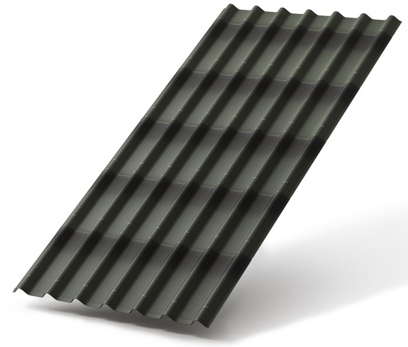 Черепица Ондулин Зеленая 1950х950 мм