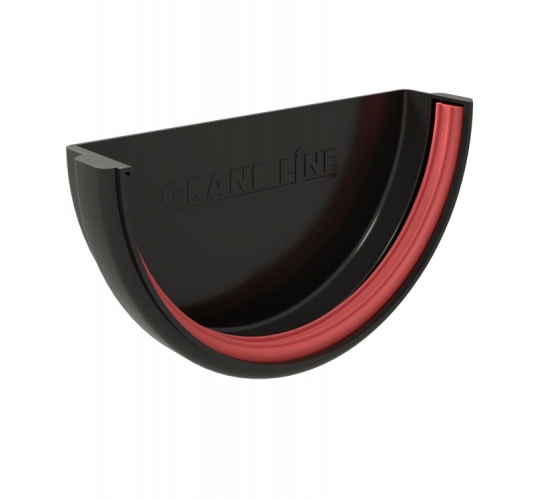 Заглушка желоба универсальная ПВХ Grand Line черная