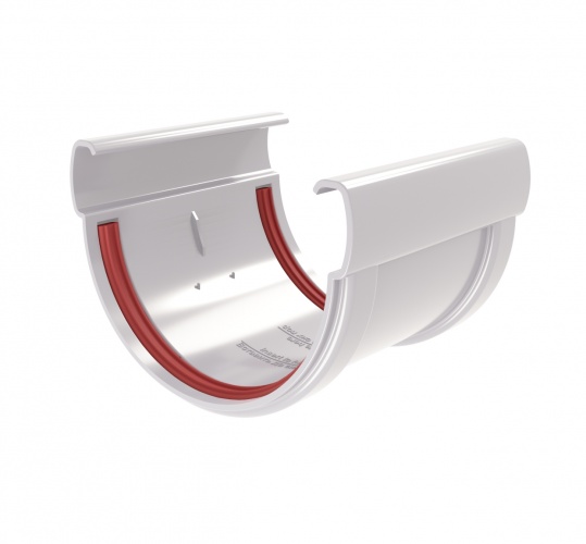 Соединитель желобов Дизайн 135 ПВХ Grand Line 9003