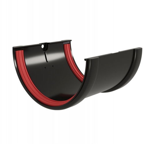 Соединитель желобов ПВХ Grand Line черный