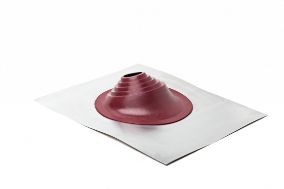 Проходной элемент MF угловой №1 красный (75-200мм) +240 силиконовый металлический неокрашенный фланец