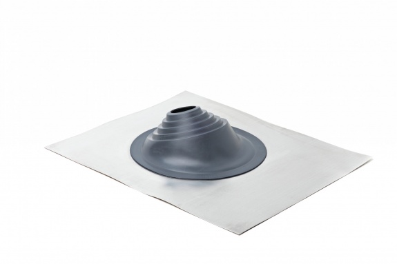 Проходной элемент MF угловой №1 серый (75-200мм) +240 силиконовый металлический неокрашенный фланец