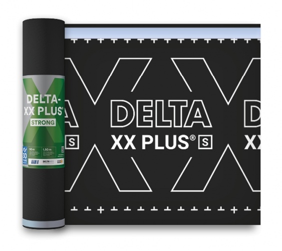 Мембрана диффузионная Delta-XX Plus Strong повышенной прочности с монолитным функциональным слоем из TPU и двумя зонами проклейки (75м2)