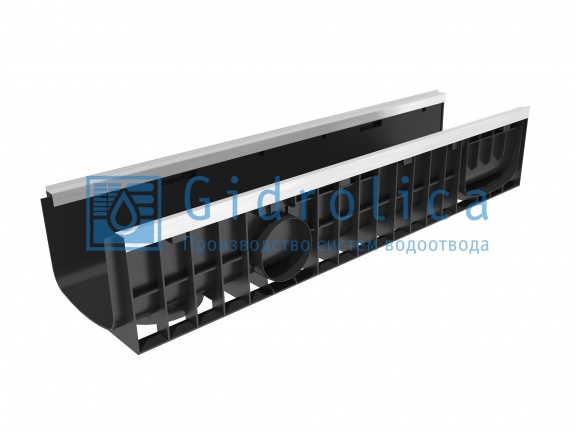 Лоток водоотводный Gidrolica Standart Plus ЛВ-20.24,6.18,5 - пластиковый (усиленный) (8204)