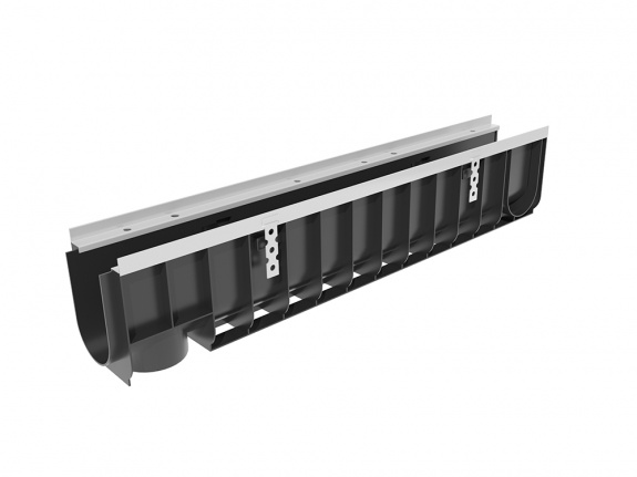 Лоток водоотводный Gidrolica Super ЛВ -10.14,5.20,5 - пластиковый, кл.Е600 (0802)