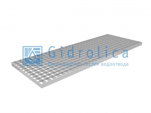 Решетка водоприемная Gidrolica Light РВ -30.37.100 - стальная ячеистая оцинкованная, кл. А15 (531)