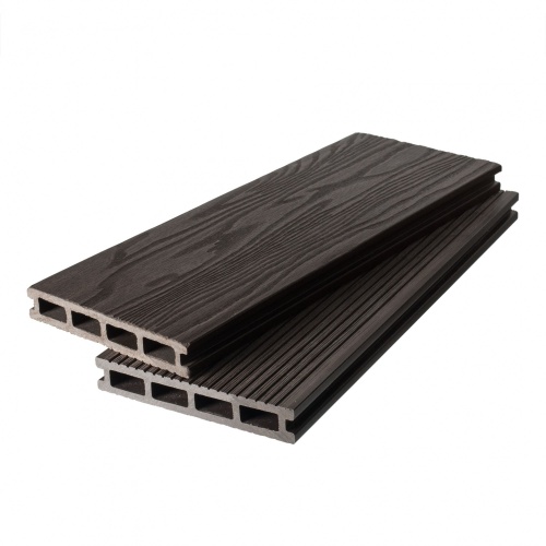 Террасная доска 3D TalverWood 150*25*4000 венге брашированная двусторонняя (текстура-вельвет) 