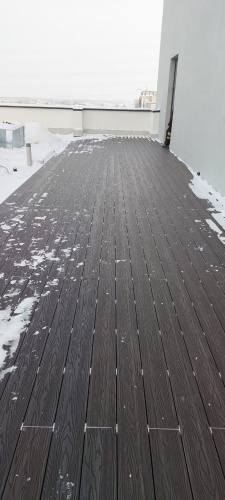 Террасная доска 3D TalverWood 150*25*4000 венге брашированная двусторонняя (текстура-вельвет) 