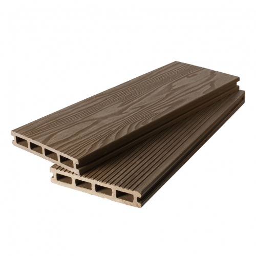 Террасная доска 3D TalverWood 150*25*6000 орех брашированная двусторонняя (текстура-вельвет) 